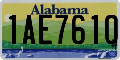 AL license plate 1AE7610