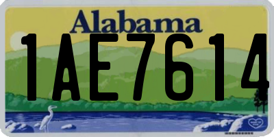 AL license plate 1AE7614