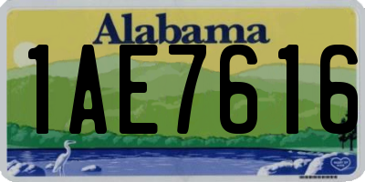 AL license plate 1AE7616