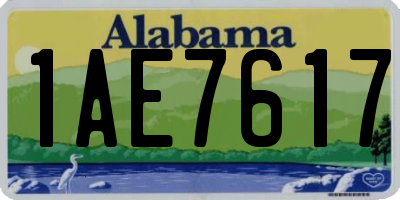 AL license plate 1AE7617