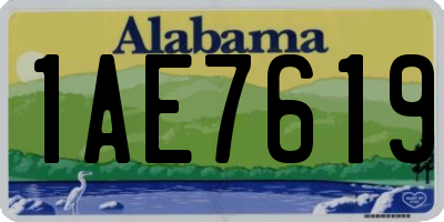 AL license plate 1AE7619