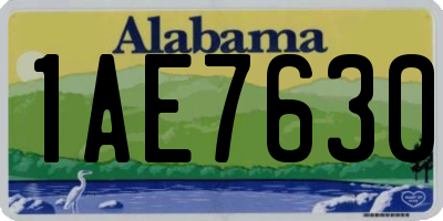 AL license plate 1AE7630