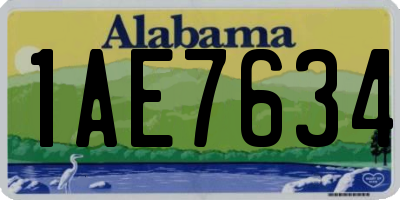 AL license plate 1AE7634