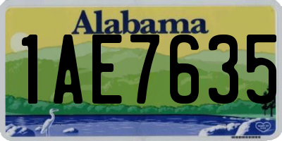 AL license plate 1AE7635