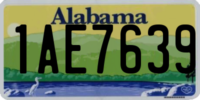 AL license plate 1AE7639
