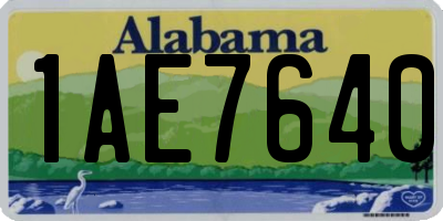 AL license plate 1AE7640