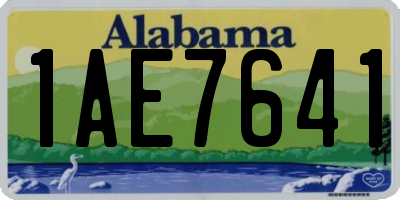 AL license plate 1AE7641