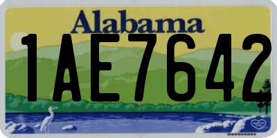 AL license plate 1AE7642