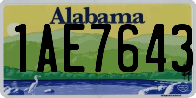 AL license plate 1AE7643