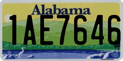 AL license plate 1AE7646