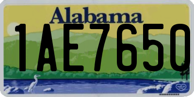 AL license plate 1AE7650