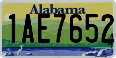 AL license plate 1AE7652