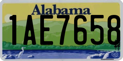 AL license plate 1AE7658