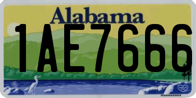 AL license plate 1AE7666