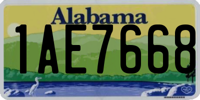 AL license plate 1AE7668