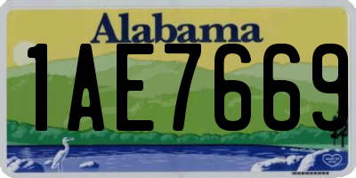 AL license plate 1AE7669