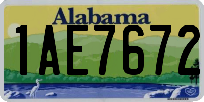AL license plate 1AE7672
