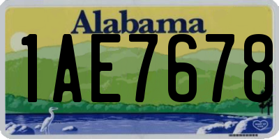AL license plate 1AE7678