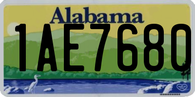 AL license plate 1AE7680