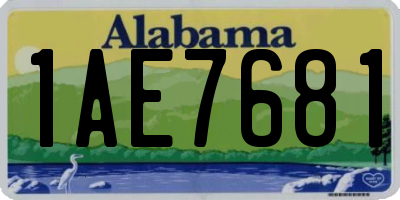 AL license plate 1AE7681