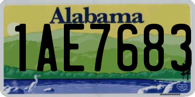 AL license plate 1AE7683