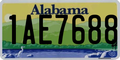 AL license plate 1AE7688