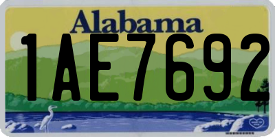 AL license plate 1AE7692