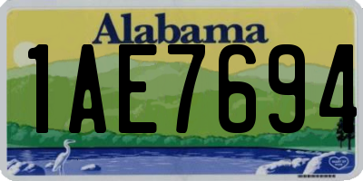 AL license plate 1AE7694