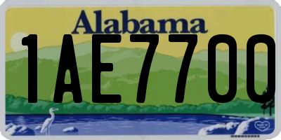 AL license plate 1AE7700
