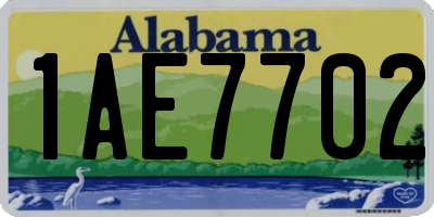 AL license plate 1AE7702