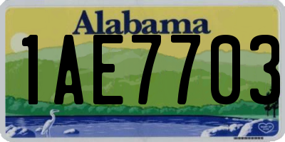 AL license plate 1AE7703