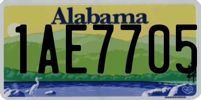 AL license plate 1AE7705