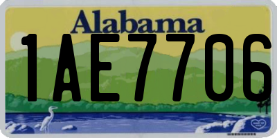 AL license plate 1AE7706
