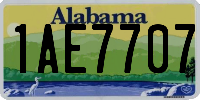 AL license plate 1AE7707