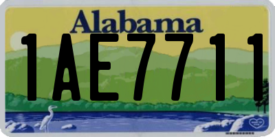 AL license plate 1AE7711