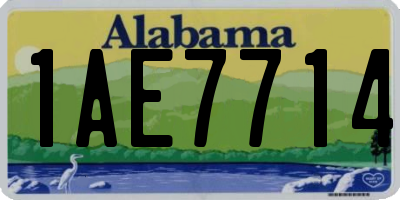 AL license plate 1AE7714
