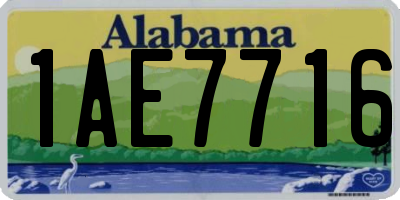 AL license plate 1AE7716