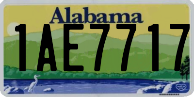 AL license plate 1AE7717
