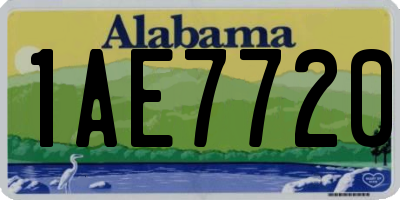 AL license plate 1AE7720