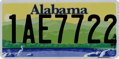 AL license plate 1AE7722