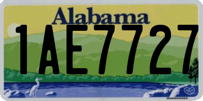 AL license plate 1AE7727