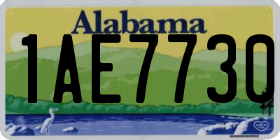 AL license plate 1AE7730