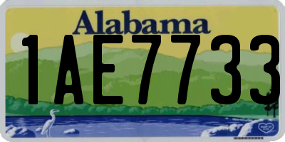 AL license plate 1AE7733