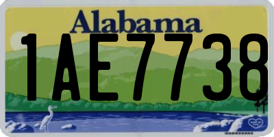 AL license plate 1AE7738