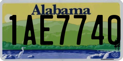 AL license plate 1AE7740