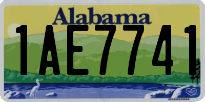 AL license plate 1AE7741