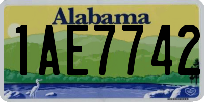 AL license plate 1AE7742