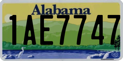 AL license plate 1AE7747