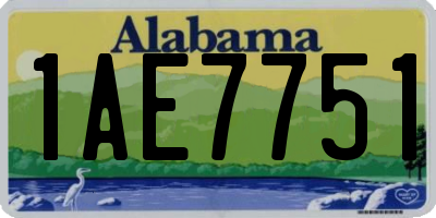 AL license plate 1AE7751