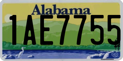 AL license plate 1AE7755